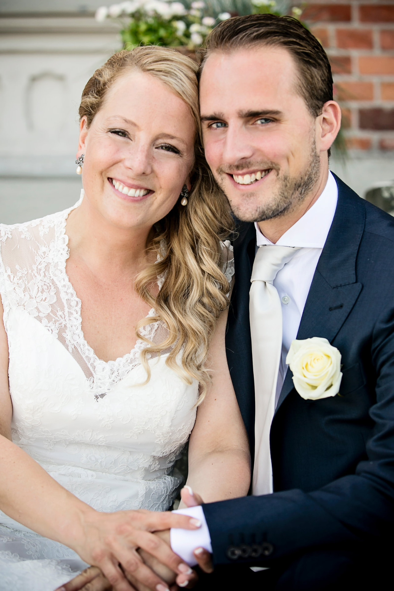 Malin och Staffan, bröllopsporträtt på Skeppsholmen 1
